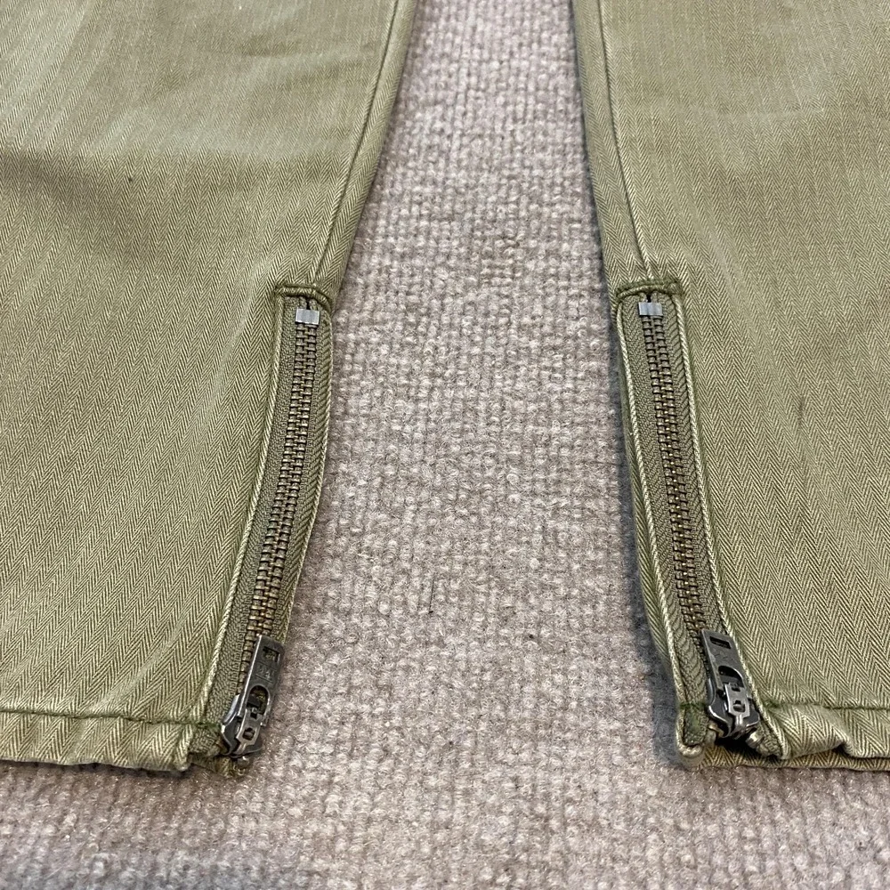 Lifted‎ Research Group Pants Mens 36x30 Green Cargo Ankle Zip Herringbone Grunge